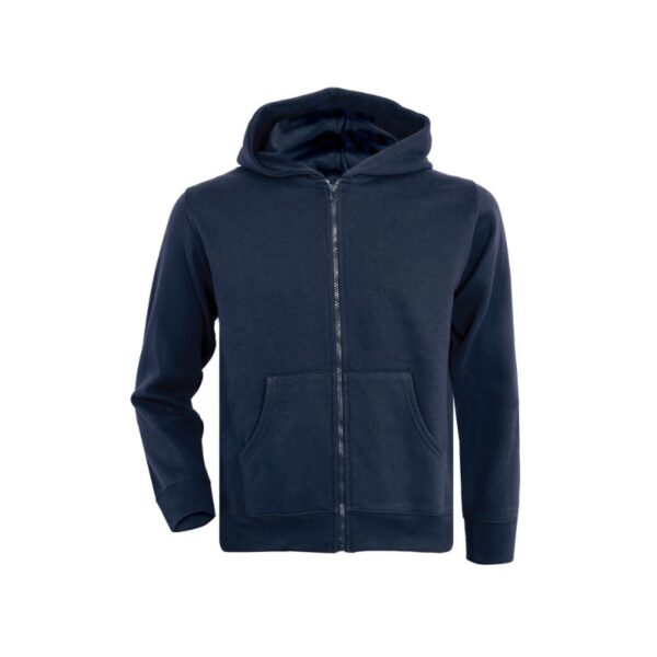 KIDS ZIPPED HOODIE IN NAVY BLUE - Image 1