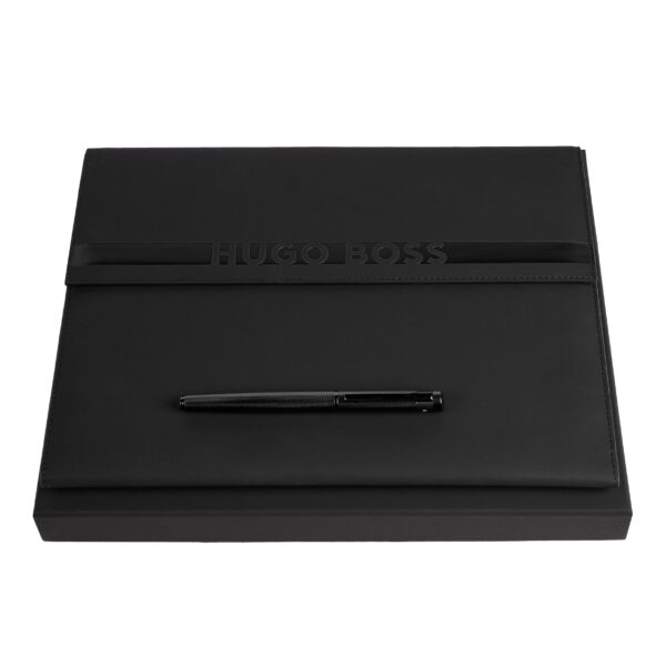 SET HUGO BOSS TAUPE (ROLLEBALL PEN & FOLDER A4) - Image 1