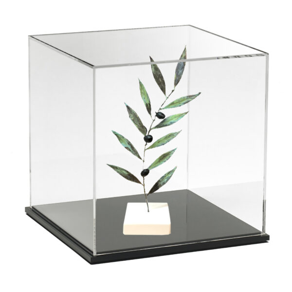 LARGE HANDMADE OLIVE BRANCH IN ANTIQUE IN A BOX - Image 1