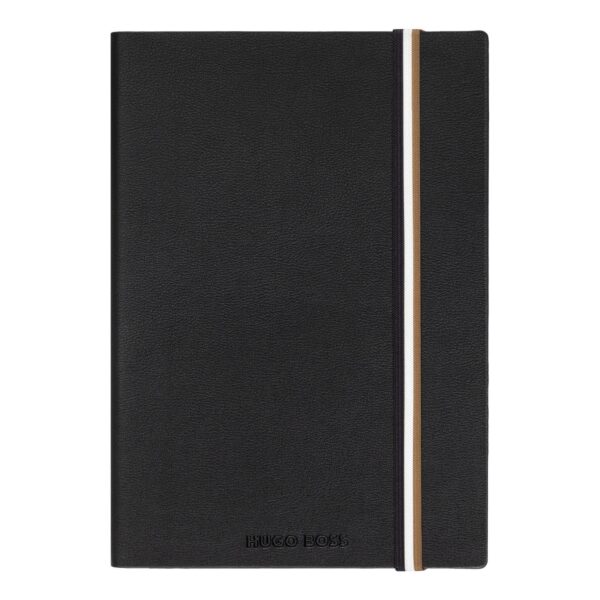 HUGO BOSS NOTEBOOK A5 ICONIC LINED BLACK - Image 1