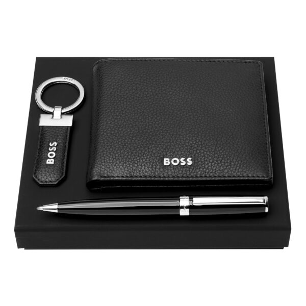 SET HUGO BOSS BLACK (BALLPOINT PEN, KEY RING & WALLET) - Image 1