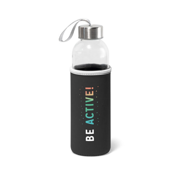 GLASS STAINLESS STEEL BOTTLE RAISE 520ml - Image 1