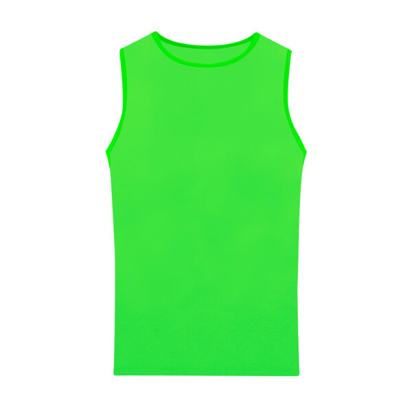 FLUORO GREEN ADULT SLEEVLESS T-SHIRT JACKSON - Image 1