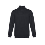 BLACK UNISEX SWEATSHIRT WITH CARDED INTERIOR - Image 5