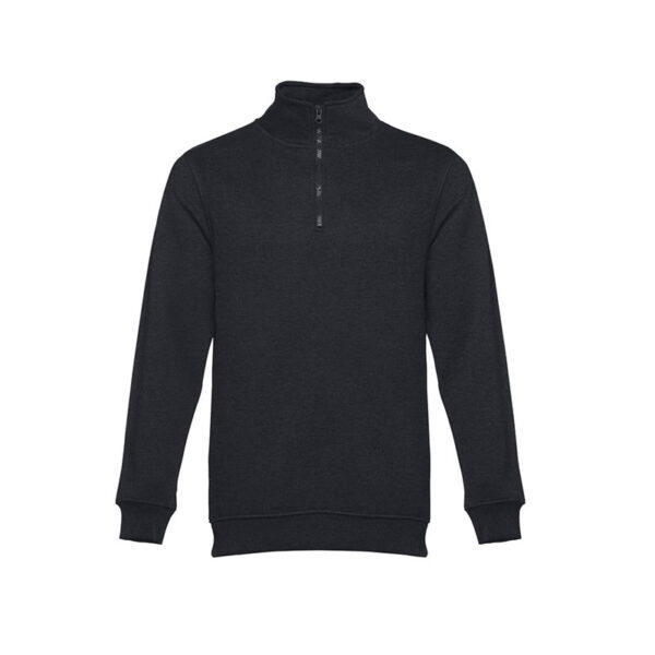 BLACK UNISEX SWEATSHIRT WITH CARDED INTERIOR - Image 5