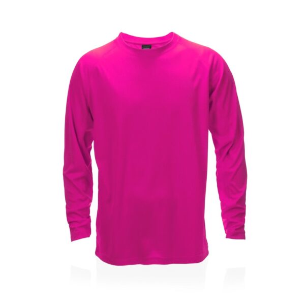 PINK LONG SLEEVE SPORTS T-SHIRT – 100% BREATHABLE POLYESTER | 135G/M² - Image 2