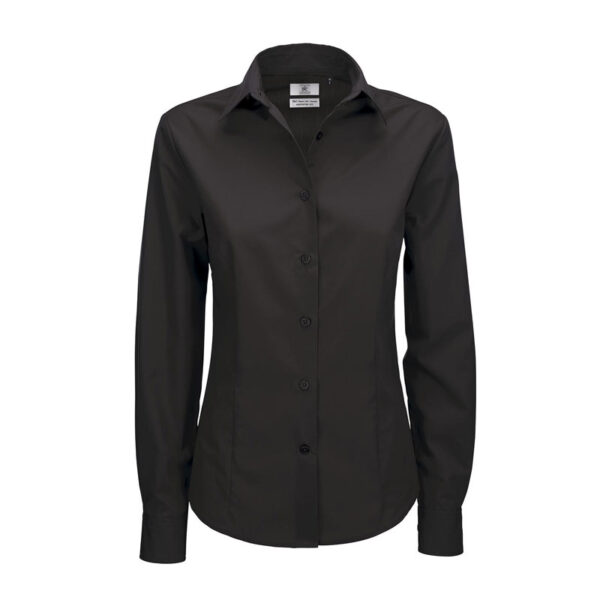 WOMEN'S LONG SLEEVE SHIRT BLACK - Image 4