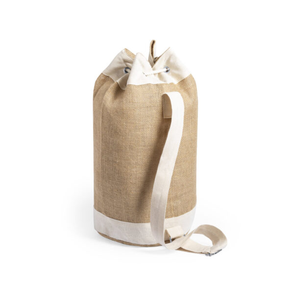 DUFFEL TWO-COLOUR BAG LOPSO WITH COTTON DETAILS - Image 5