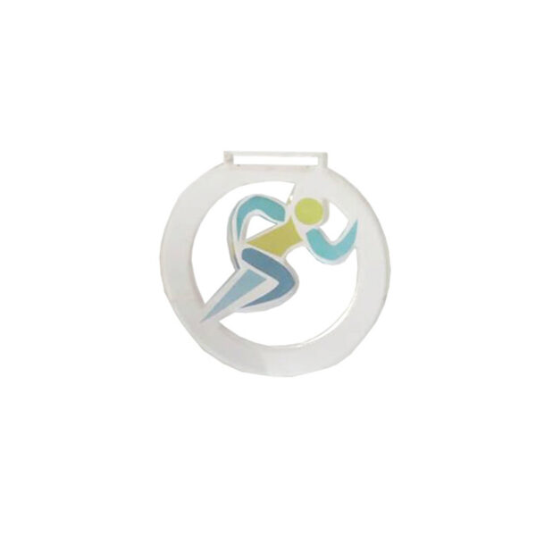 RUNNER PLEXIGLASS MEDAL 7.5CM - Image 2