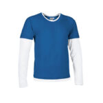 ROYAL BLUE / WHITE LONG SLEEVE T-SHIRT - Image 2