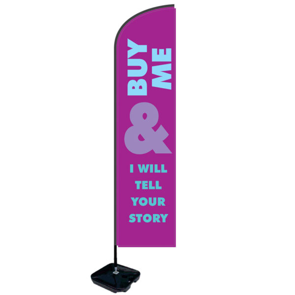 FEATHER FLY BANNER 3.5M (FLAG, POLE, BASE) - Image 2