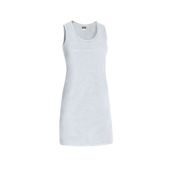 WOMEN DRESS IN WHITE MADE OF ELASTIC FABRIC - Image 4