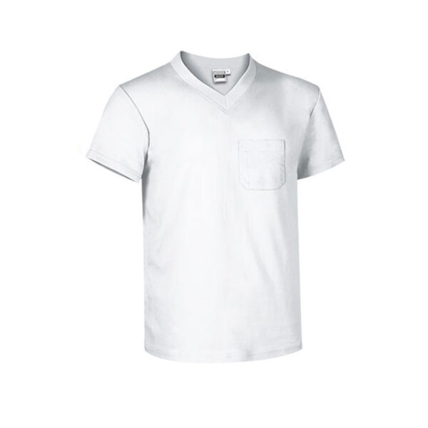 WHITE V T-SHIRT WITH POCKET - Image 2