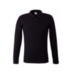 BLACK LONG SLEEVE POLO SHIRT BY KEYA - Image 3