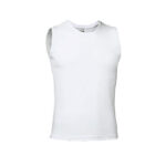 WHITE SLEEVELESS T-SHIRT WITH MODERN DESIGN - Image 2