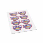 DOMING STICKERS ON A5 SHEET