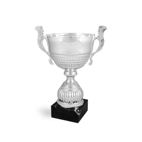 SILVER TROPHY CUP WITH BLACK BASE - Image 1
