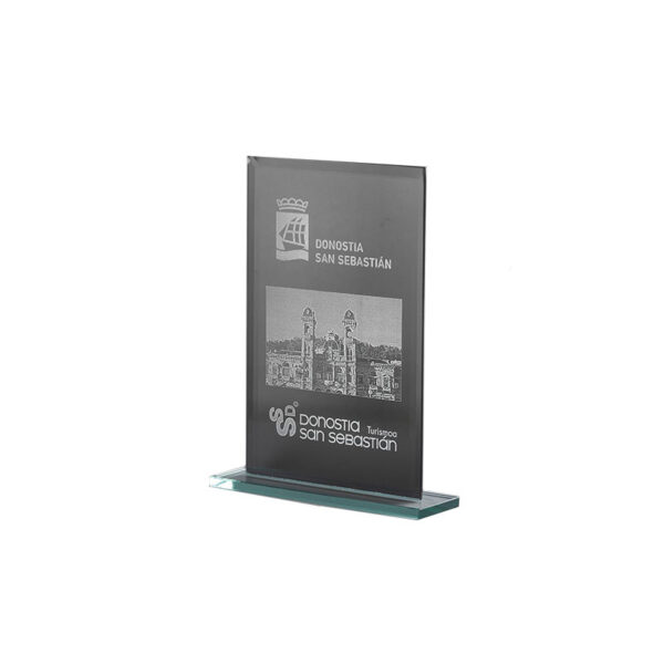 AFFORDABLE GLASS CRYSTAL AWARD PLAQUE 14CM – ELEGANT RECOGNITION TROPHY - Image 2