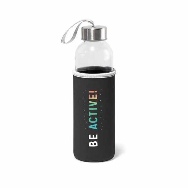 GLASS STAINLESS STEEL BOTTLE RAISE 520ml - Image 1