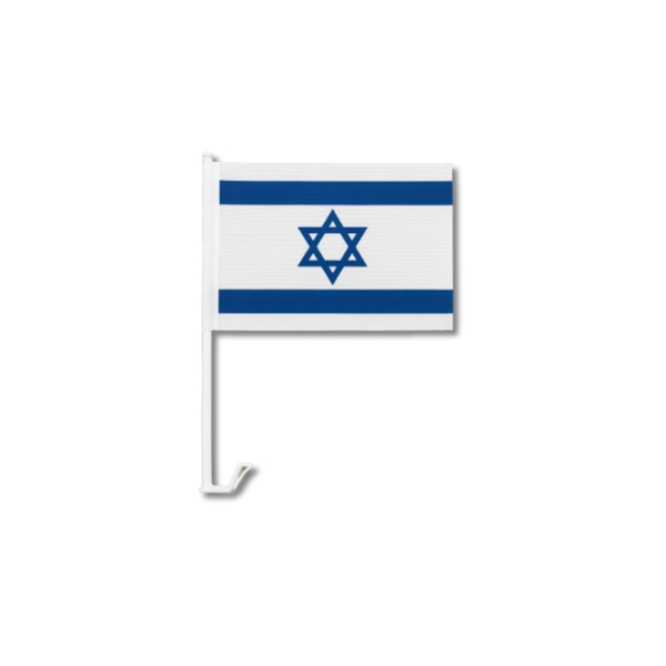 CF80-0012 ISRAEL CAR FLAG 30CM X 45CM - Image 1