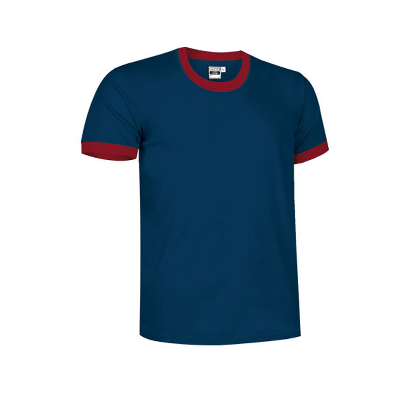 COMBI.NAVYRED.jpg NAVY & RED COMBI T-SHIRT | STYLISH TWO-TONE 100% COTTON UNISEX TEE - Image 1