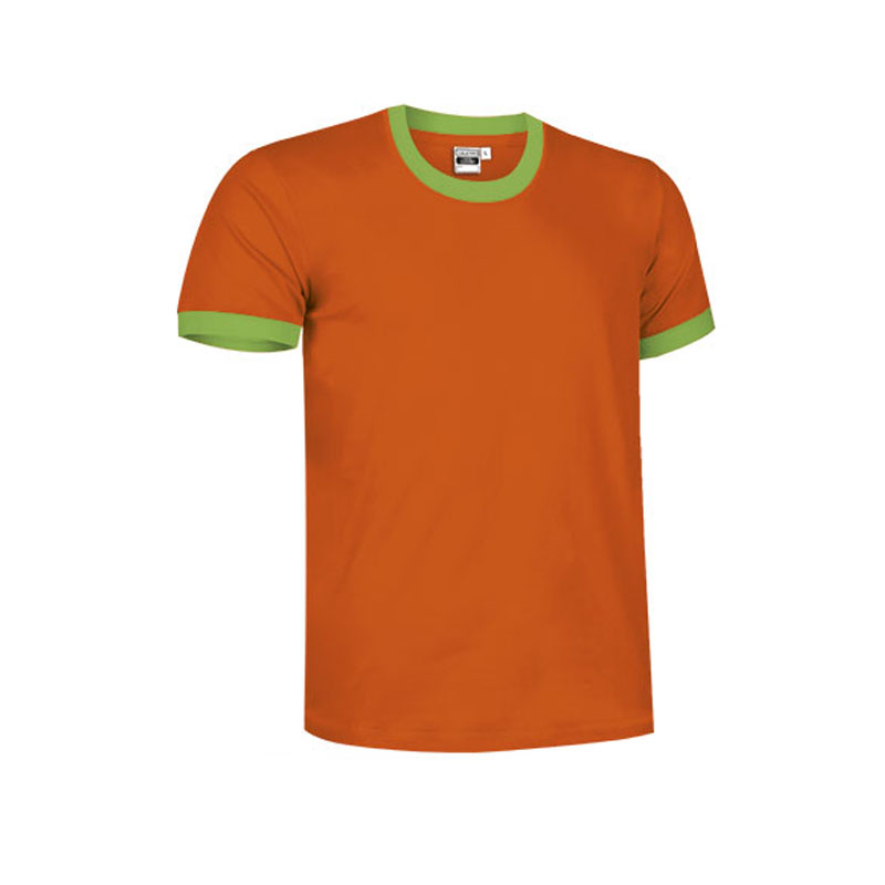 COMBI.ORANGEGREEN.jpg ORANGE & GREEN TWO-TONE T-SHIRT | COTTON TEE FOR EVENTS & PROMOTIONS - Image 1