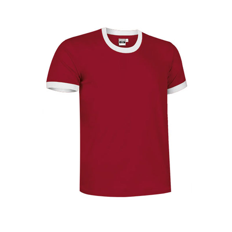 COMBI.REDWHITE.jpg RED & WHITE COMBI T-SHIRT | CLASSIC TWO-TONE 100% COTTON UNISEX TEE - Image 1