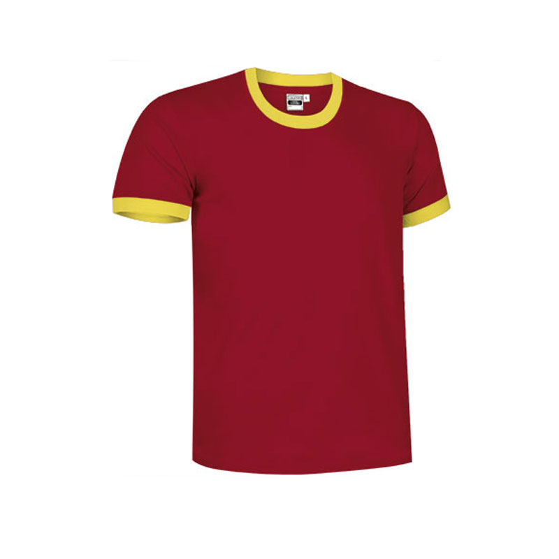 COMBI.REDYELLOW.jpg RED & YELLOW TWO-TONE T-SHIRT | 100% COTTON TEE FOR EVENTS & PROMOTIONS - Image 1