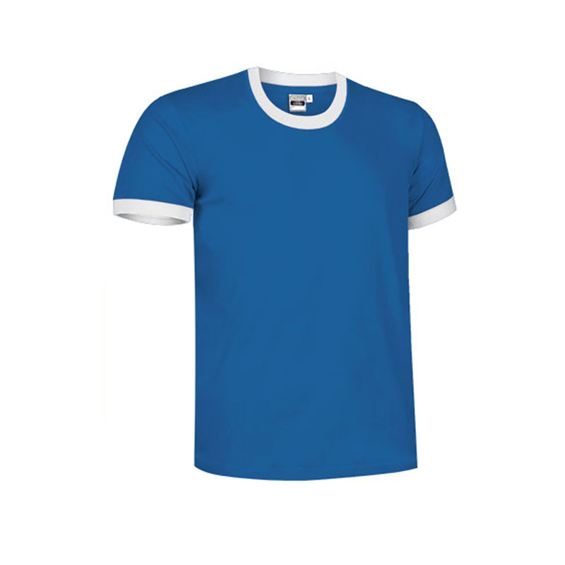 COMBI.ROYALWHITE.jpg ROYAL BLUE & WHITE COMBI T-SHIRT | TWO-TONE CLASSIC CUT 100% COTTON TEE - Image 1