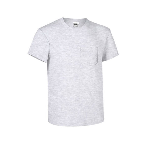 GREY MELANGE T-SHIRT | 100% COTTON WITH REINFORCED CHEST POCKET - Image 1