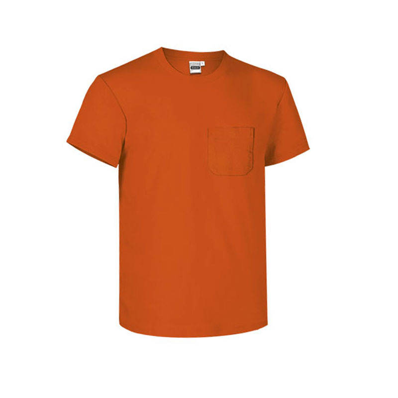 EAGLE.PARTYORANGE.jpg PARTY ORANGE T-SHIRT WITH POCKET | 100% COTTON WITH REINFORCED CHEST POCKET - Image 1