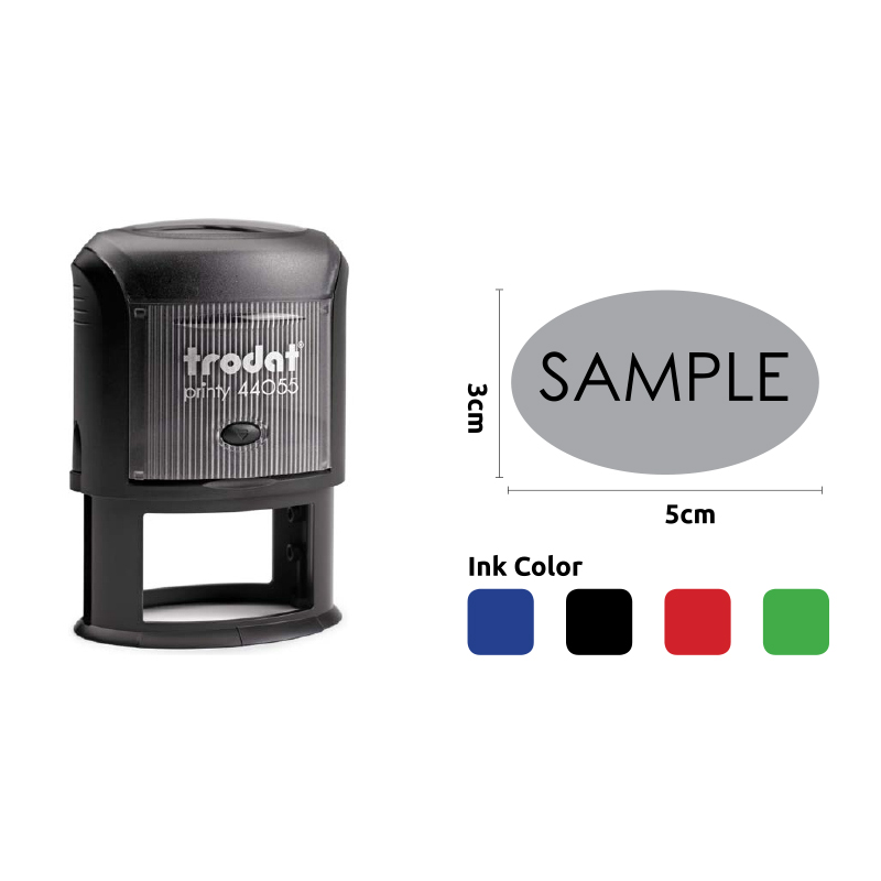 T-44055_1.jpg TRODAT CLIMATE NEUTRAL TEXT STAMP 5X3CM - Image 1