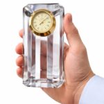 OPTIC BEVELLED TRIANGLE CLOCK 12.13 - Image 2