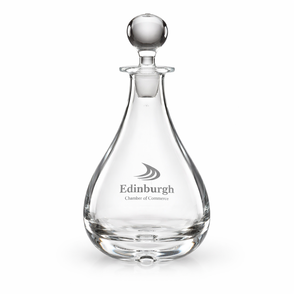 L305 1 0.75L HANDMADE TEARDROP WINE DECANTER – ELEGANT GLASS POURER - Image 1