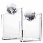 DELUXE 21.5CM CRYSTAL GLOBE AWARD TROPHY WITH GIFT BOX - Image 2